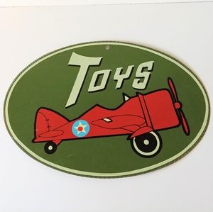 Tin Toys Decor Metal Airplane Wall Hanging Home